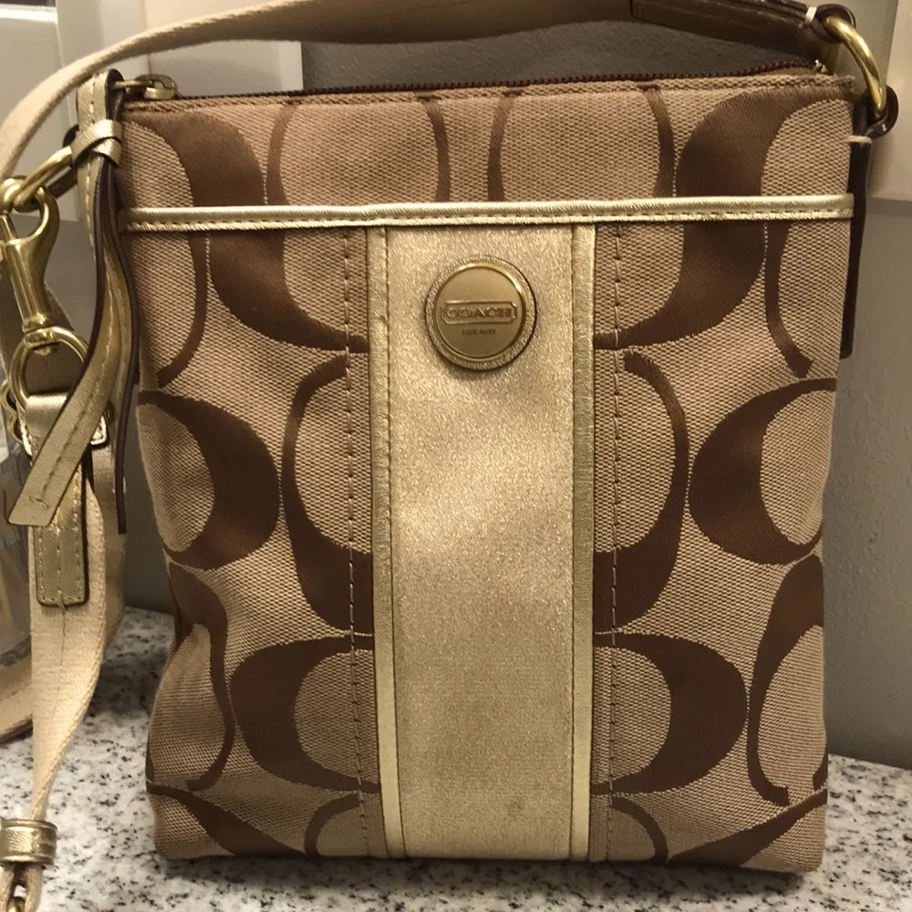 Coach Brown Logo Crossbody - Picture 1 of 6